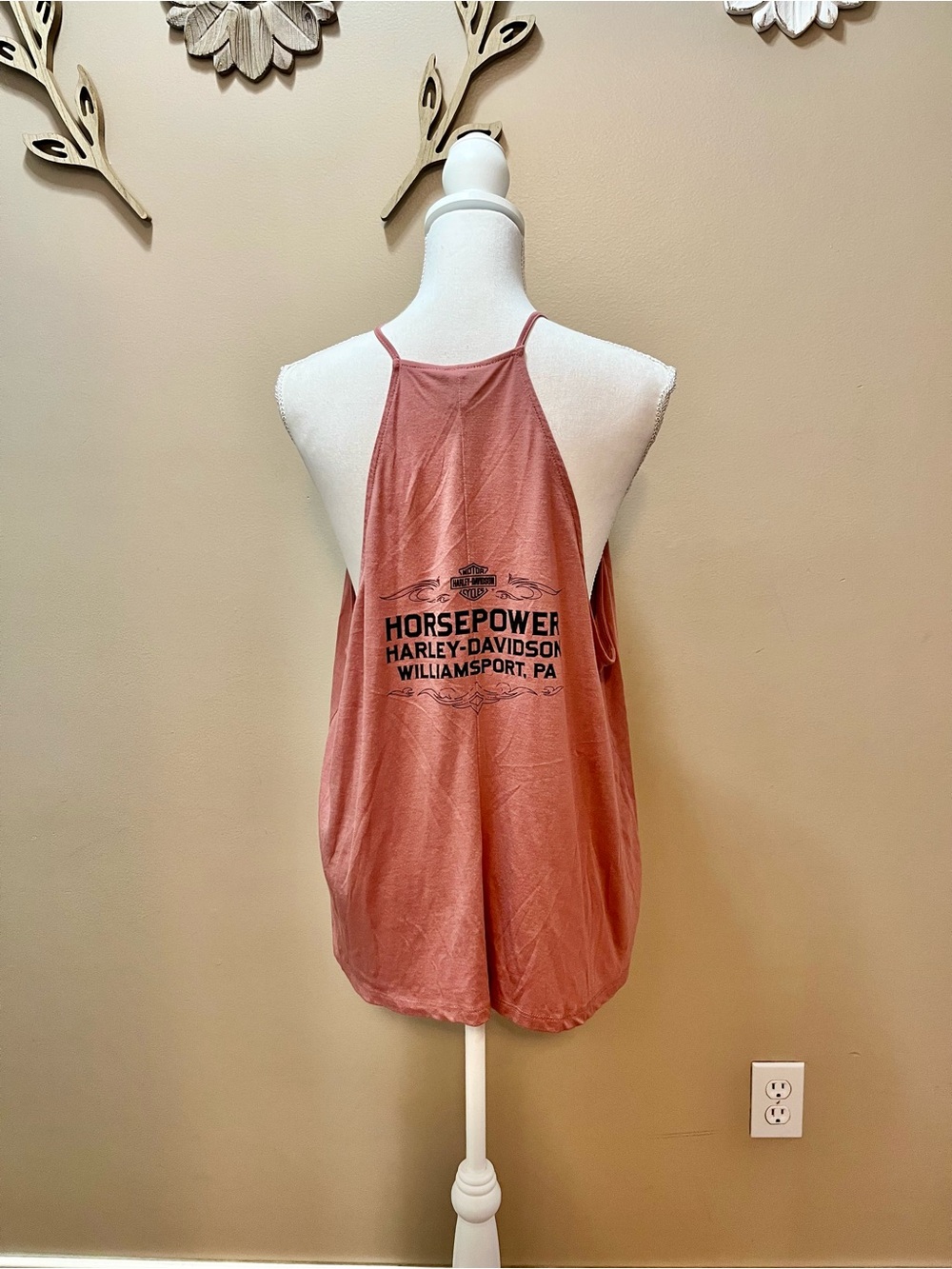 Harley-Davidson Women's Dusty Rose Graphic Tank Top Size XL - Picture 3 of 7
